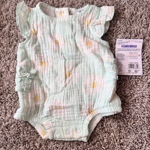 Gerber Mint Green and Yellow Bodysuit